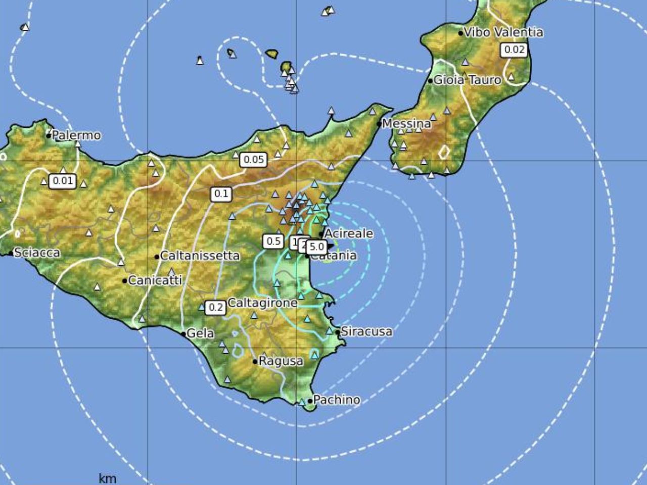 Terremoto in Sicilia: magnitudo 4.4 con epicentro sul mare di Catania
