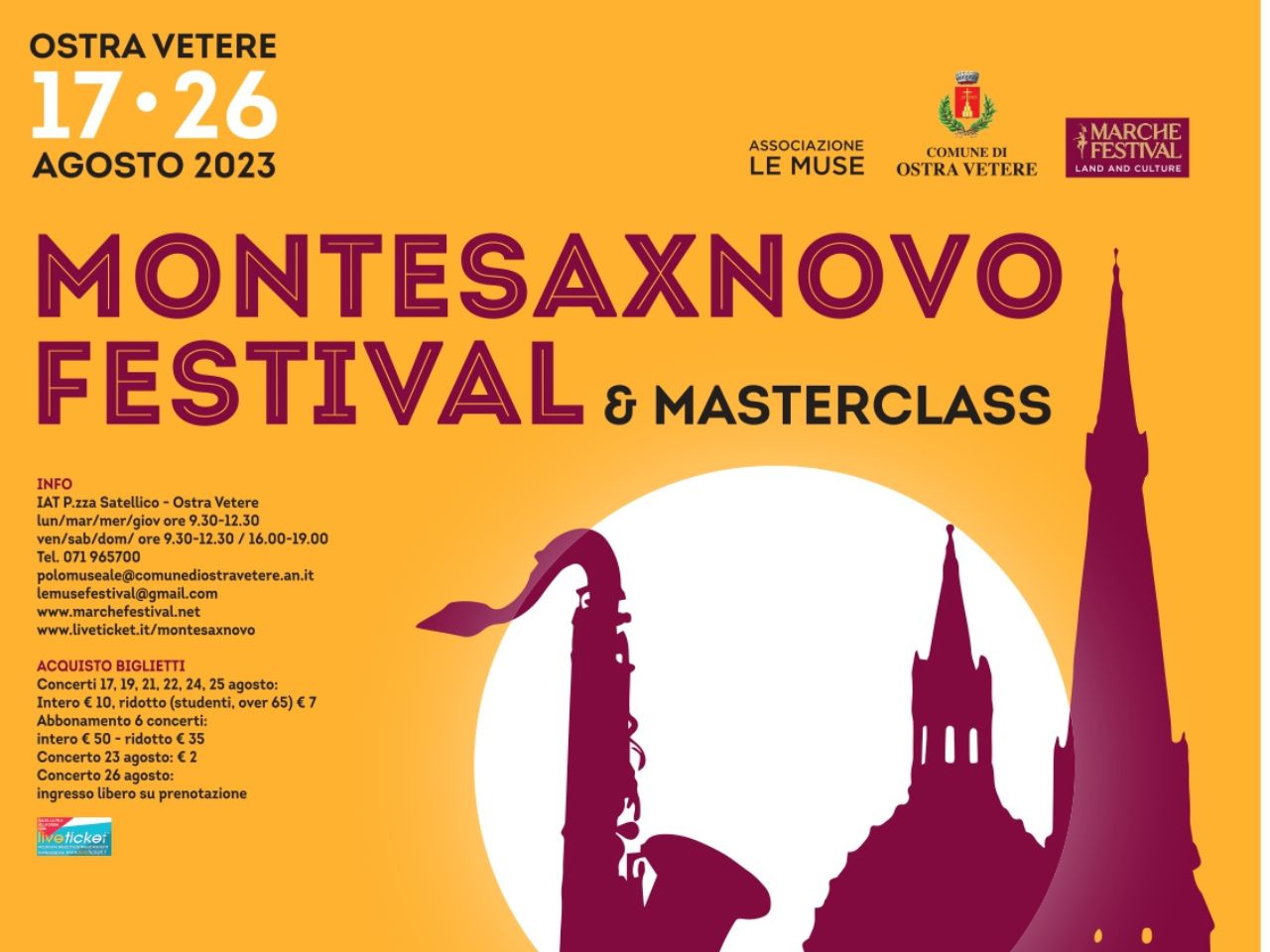 Al via la V Edizione di Montesaxnovo Festival & Masterclass a Ostra Vetere