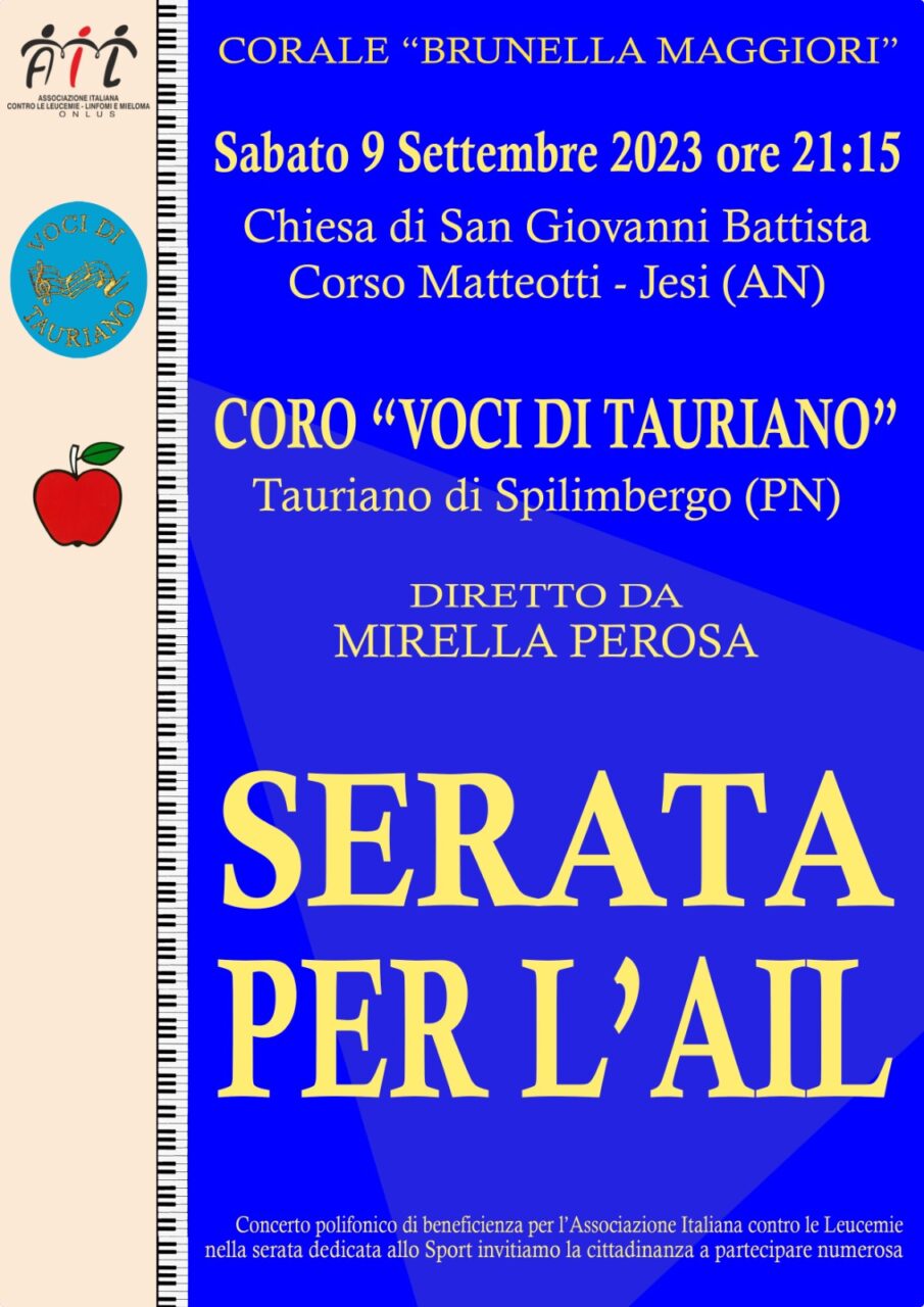 coro Brunella Maggiori Ail 9 settembre