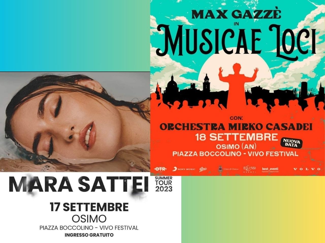 Mara Sattei e Max Gazzè alla Festa Patronale di Osimo: gli appuntamenti