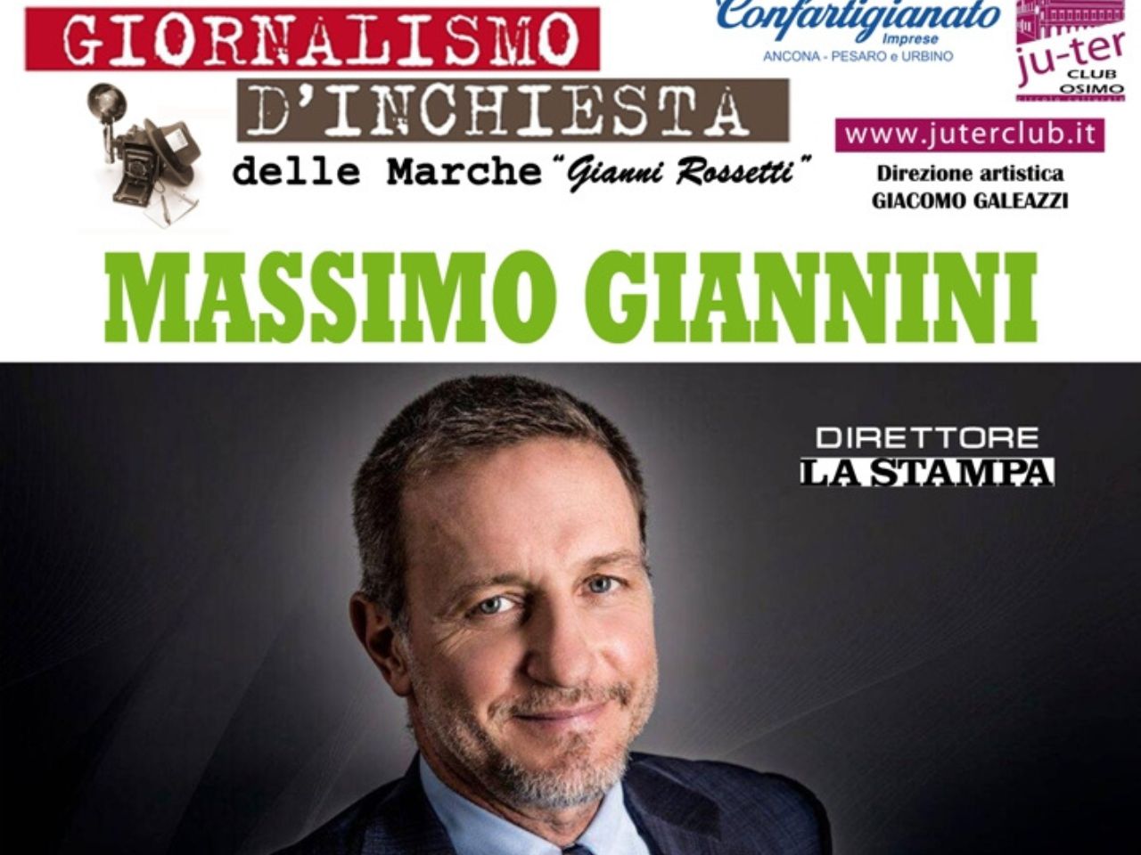 Il Direttore ‘La Stampa’ Massimo Giannini sbarca ad Ancona il 21 ottobre