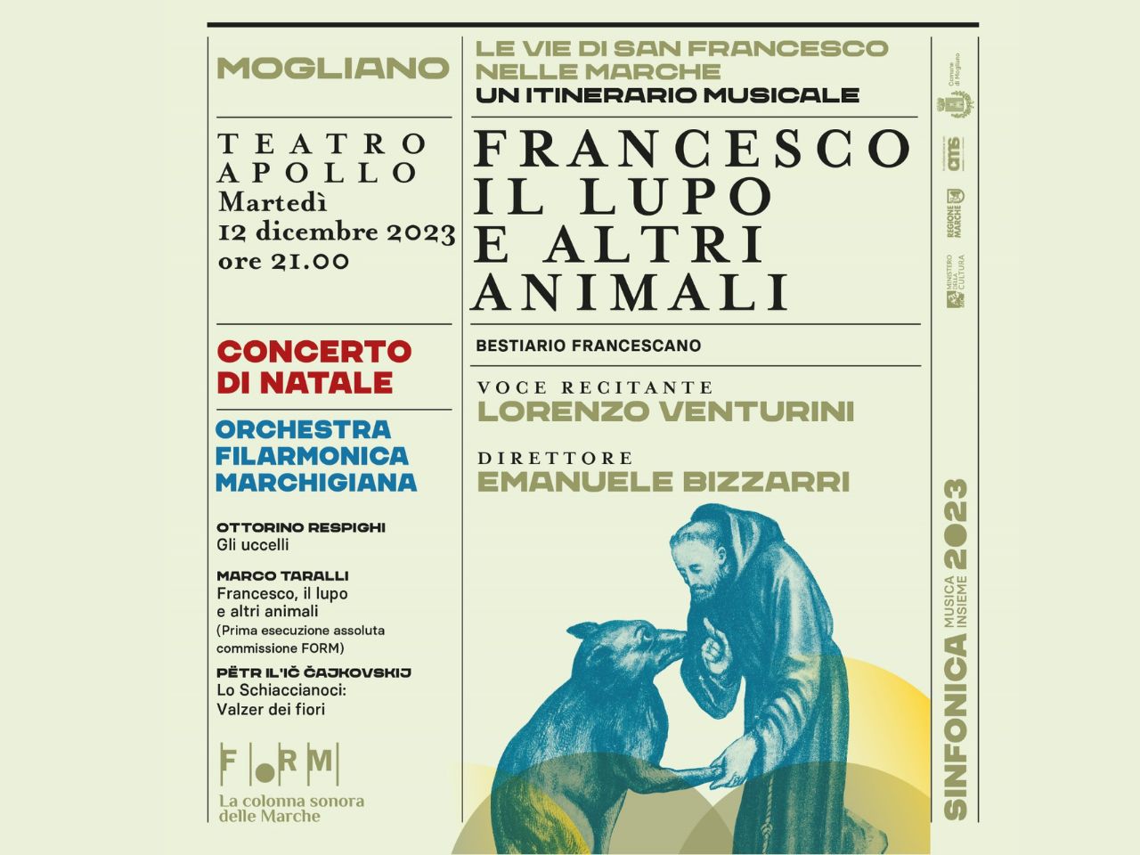 Il concerto di Natale firmato Form con Francesco, il lupo e altri animali 