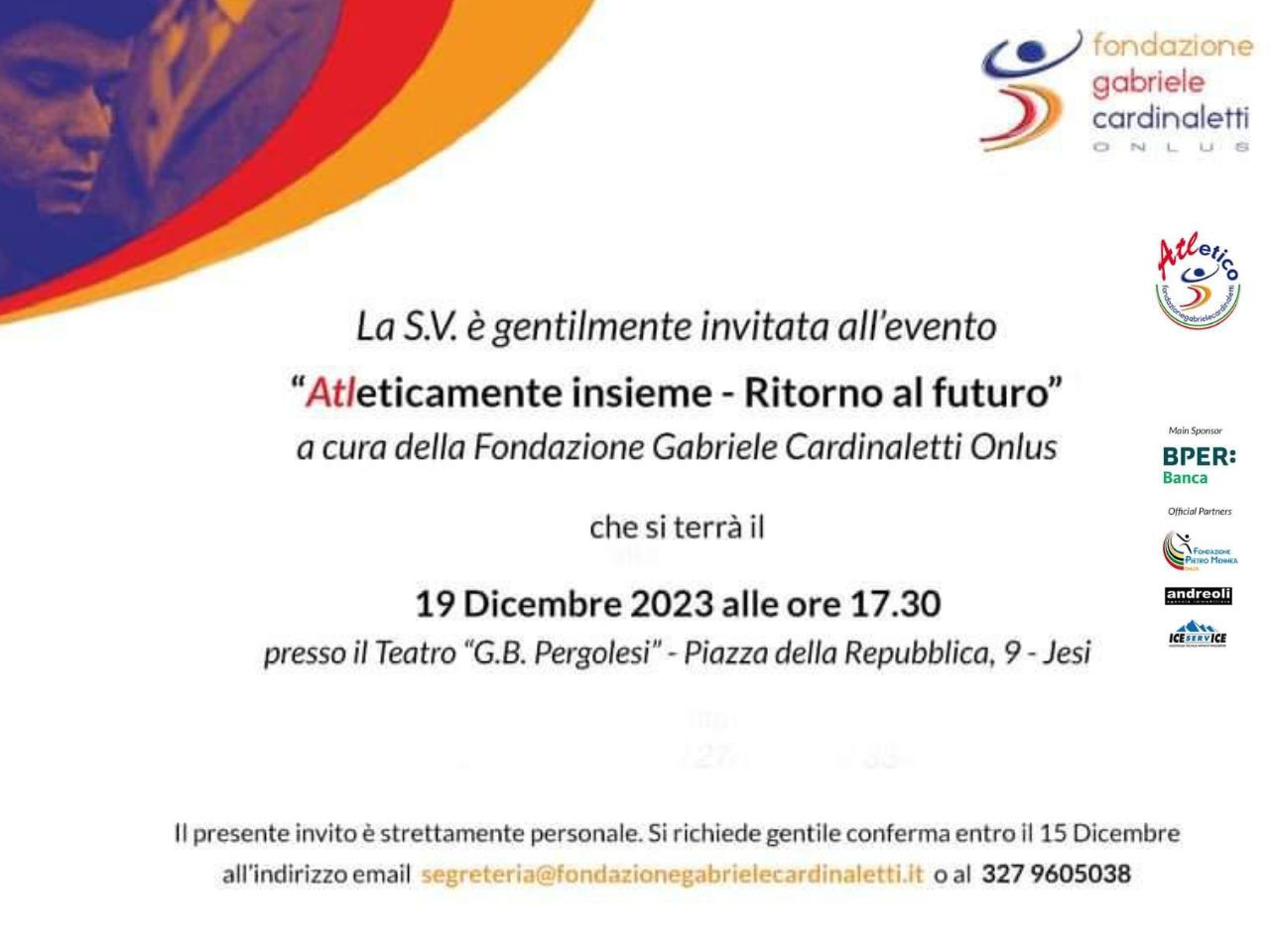 “Atleticamente Insieme – Ritorno al futuro”, la Fondazione Gabriele Cardinaletti incontra la città