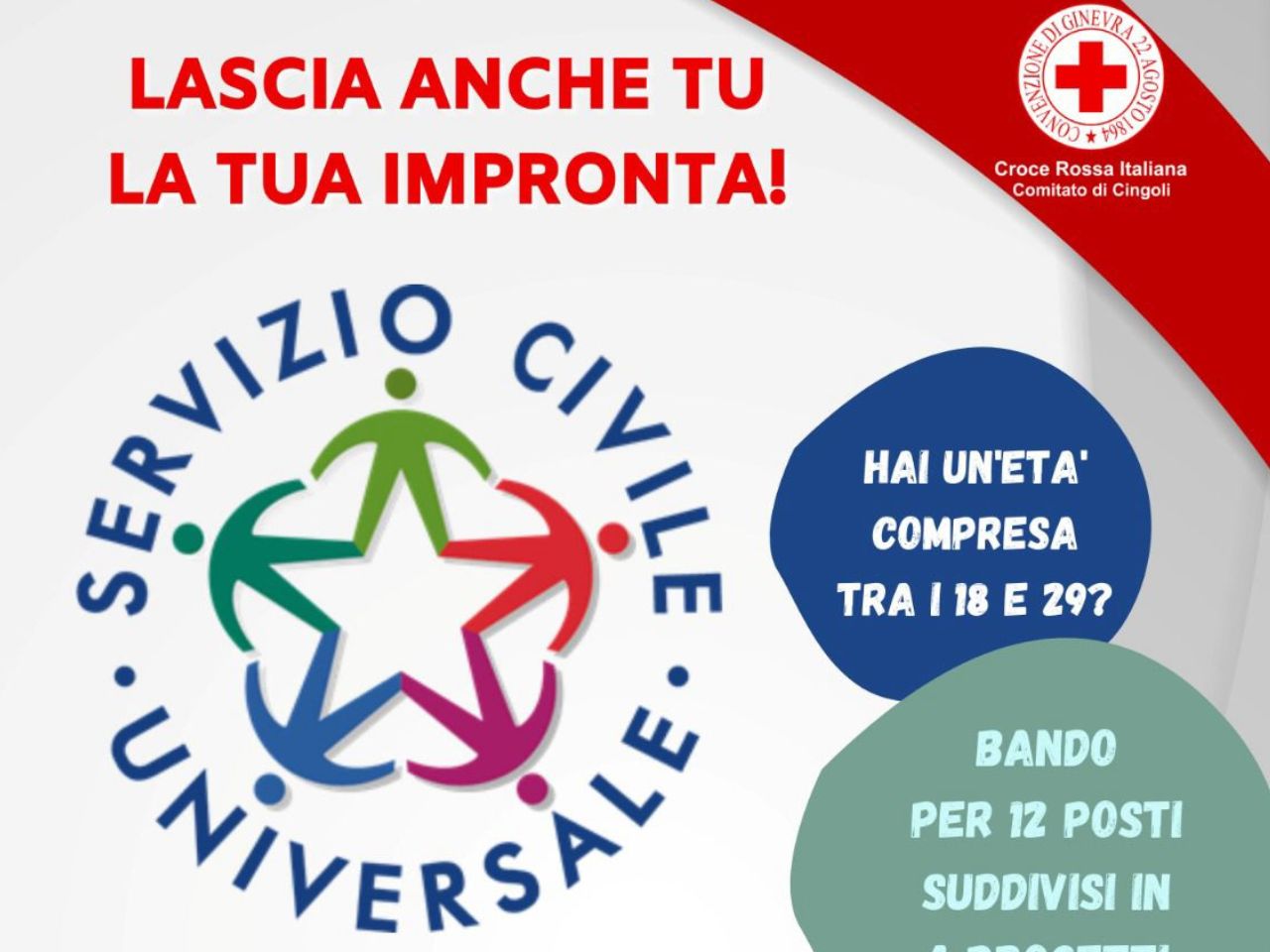 Aumentano i posti del Servizio Civile in Croce Rossa di Cingoli