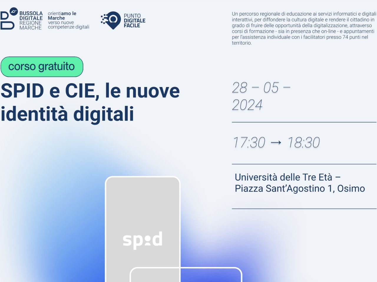 Osimo, un corso sulle nuove identità digitali Spid e Cie