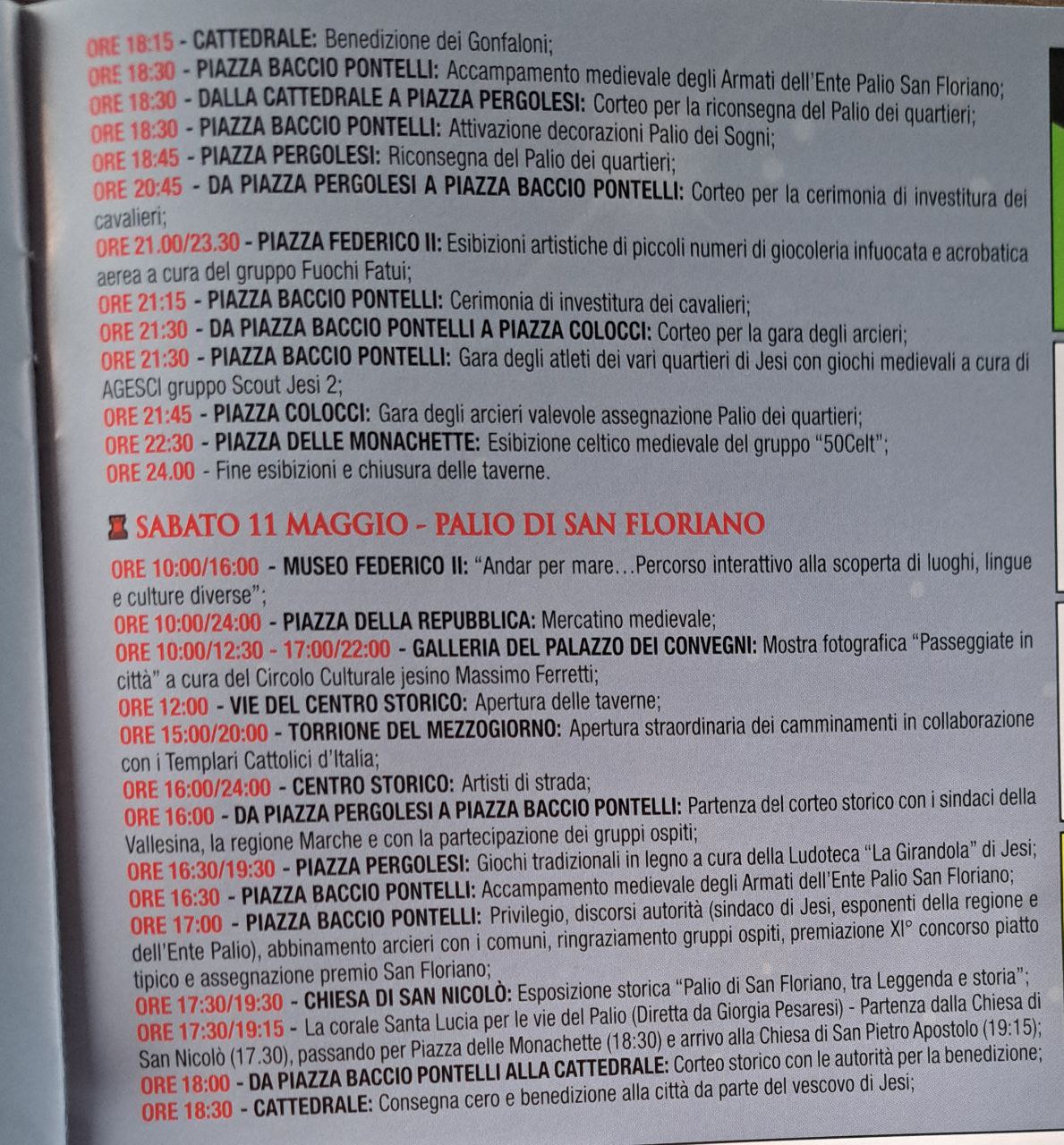 programma palio 