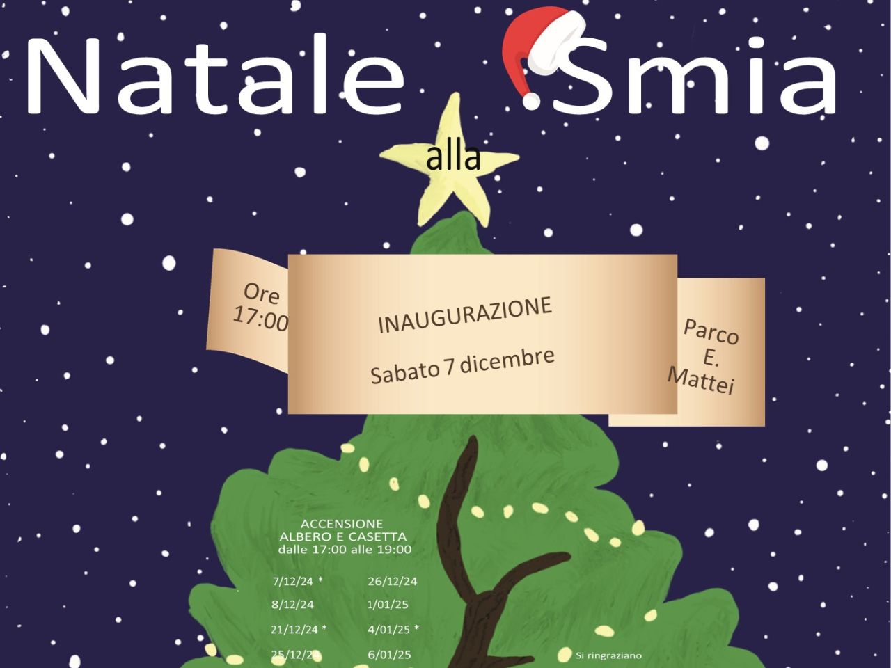 Sabato 7 dicembre prende il via l’evento “Natale alla SMIA”