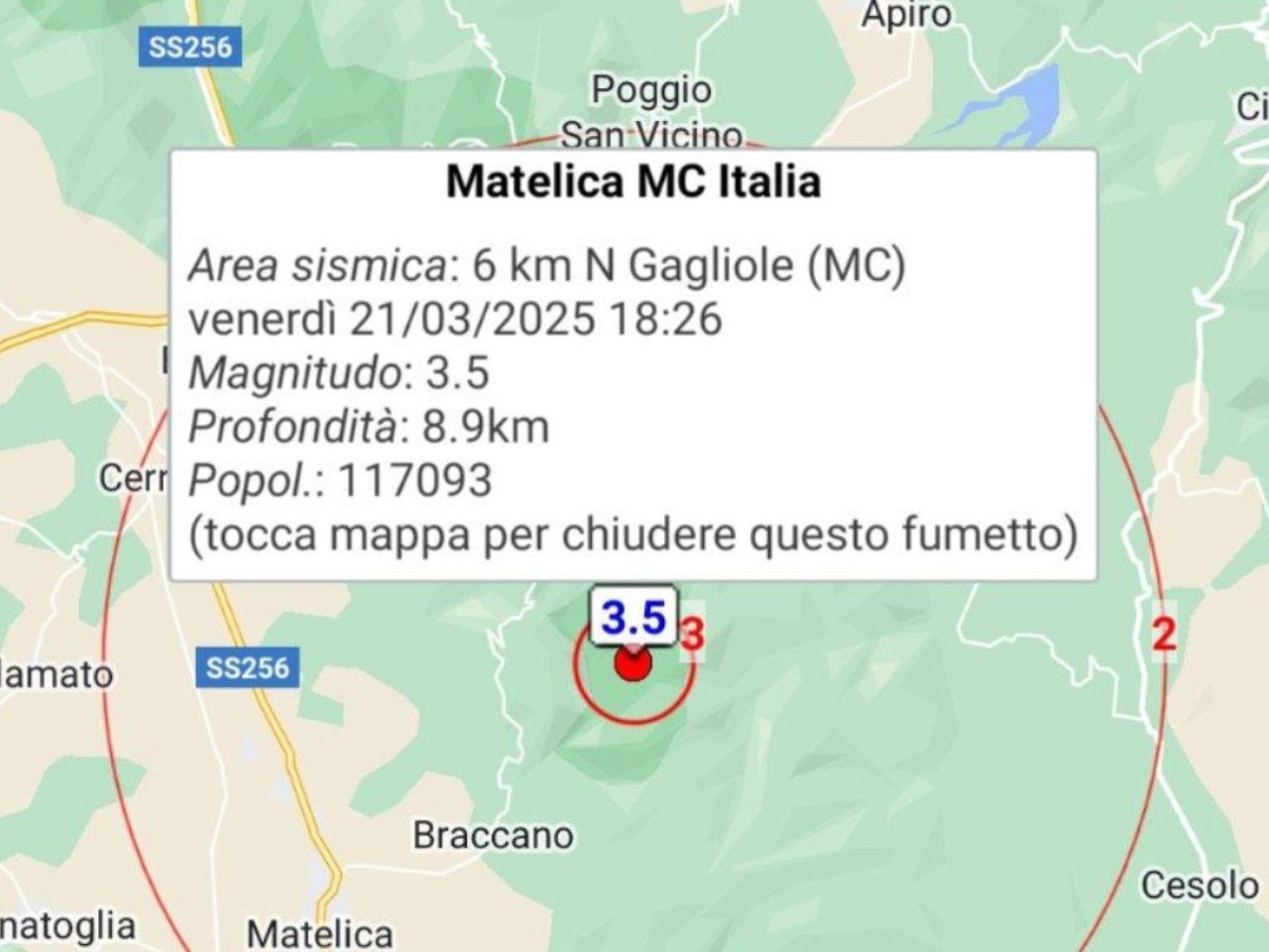 La terra trema, avvertita da Macerata all’anconetano