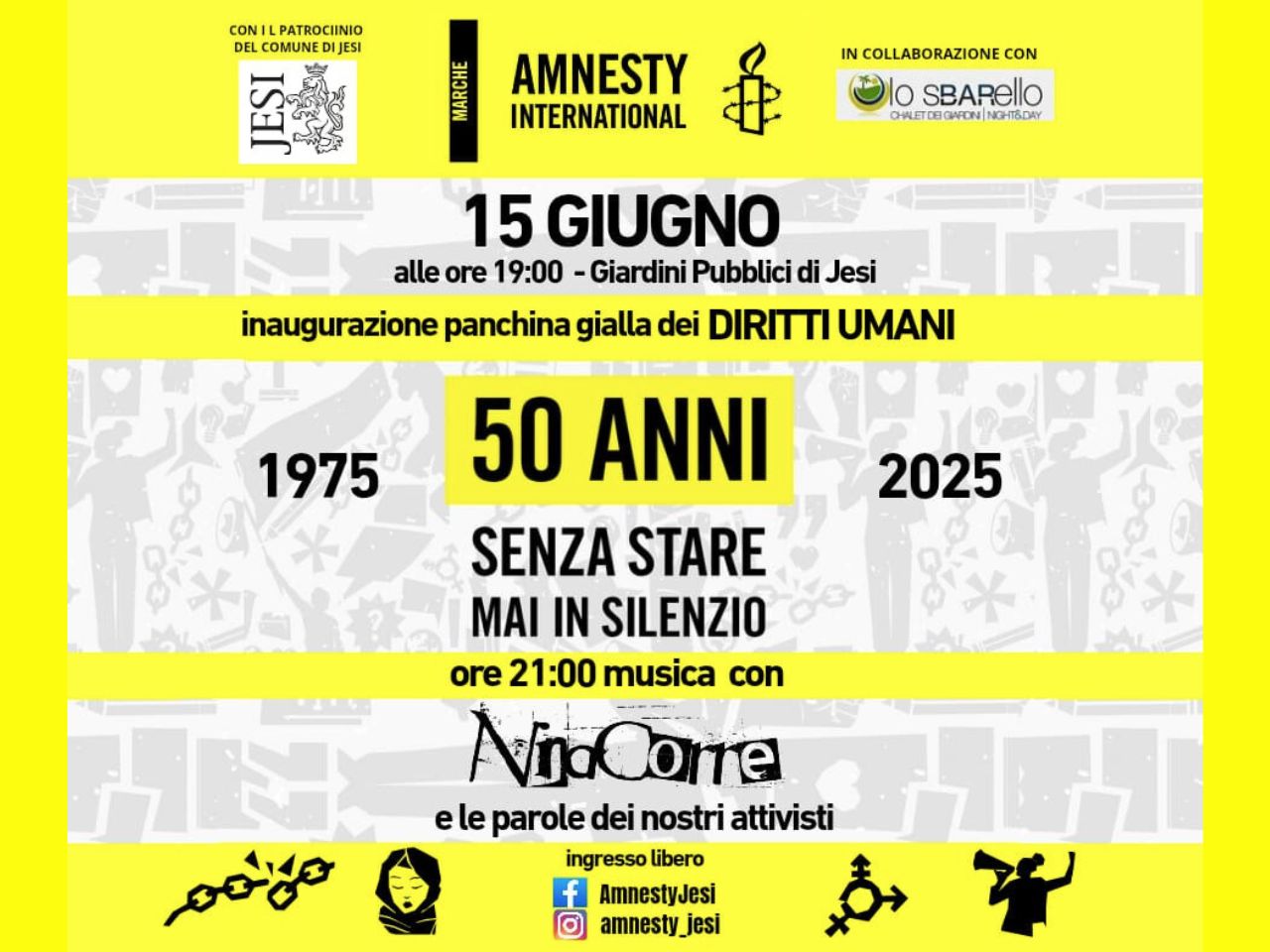 50 anni di Amnesty Italia, è festa ai giardini di Jesi