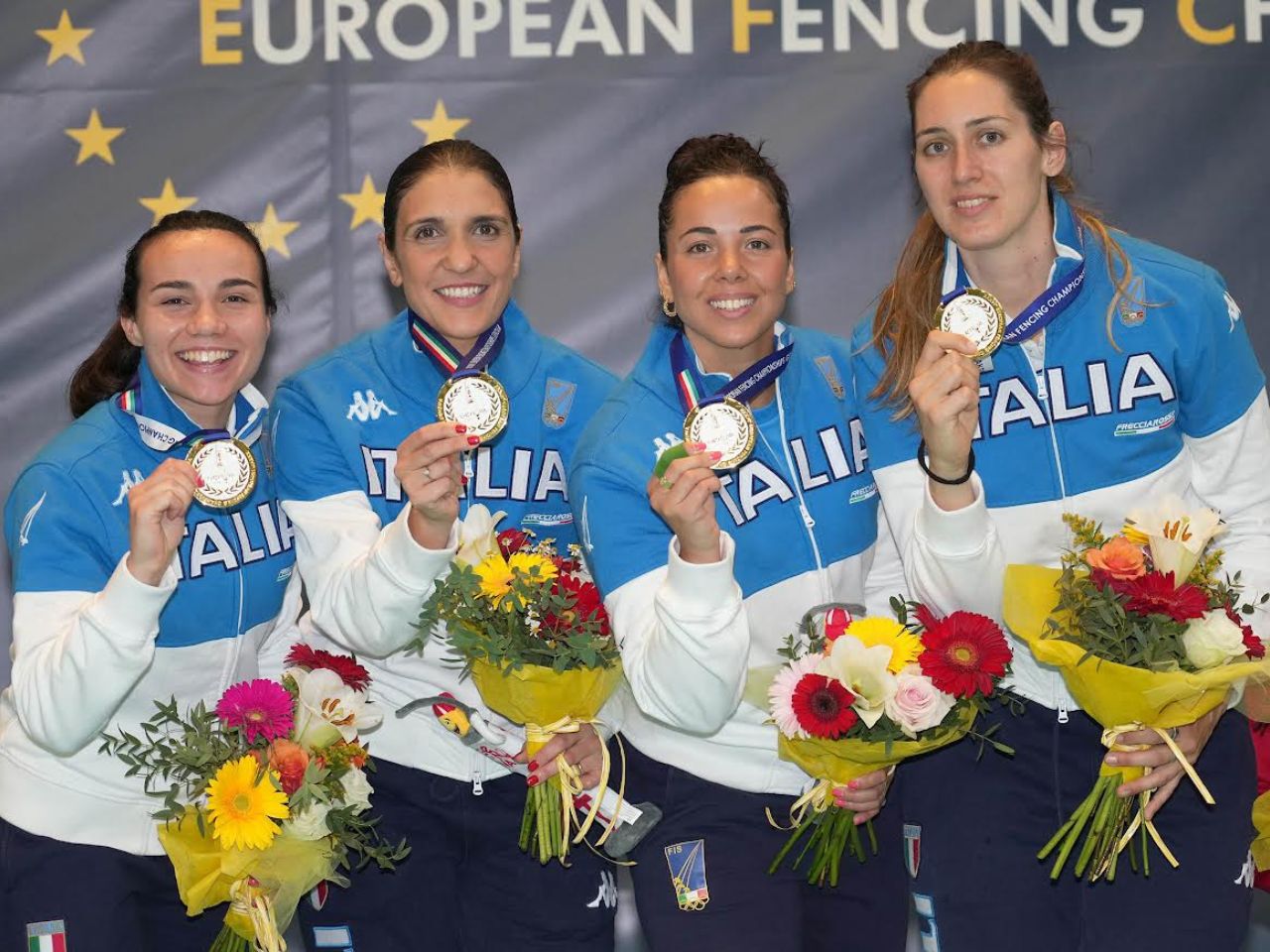 Italia d’oro nel fioretto femminile: Alice Volpi e compagne Campionesse d’Europa a Genova