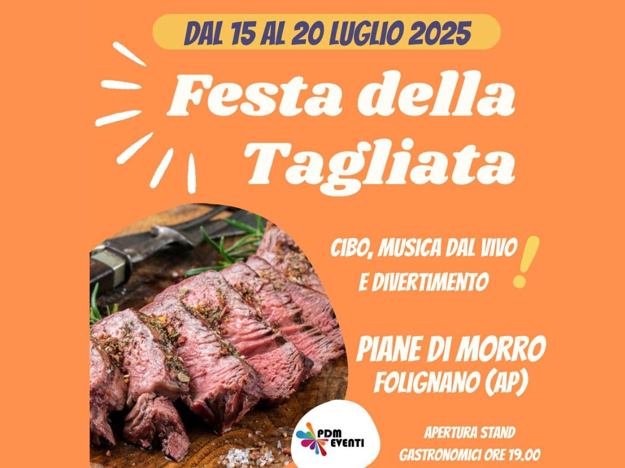 Tutta la bontà dell’estate: a Piane di Morro torna la Festa della Tagliata