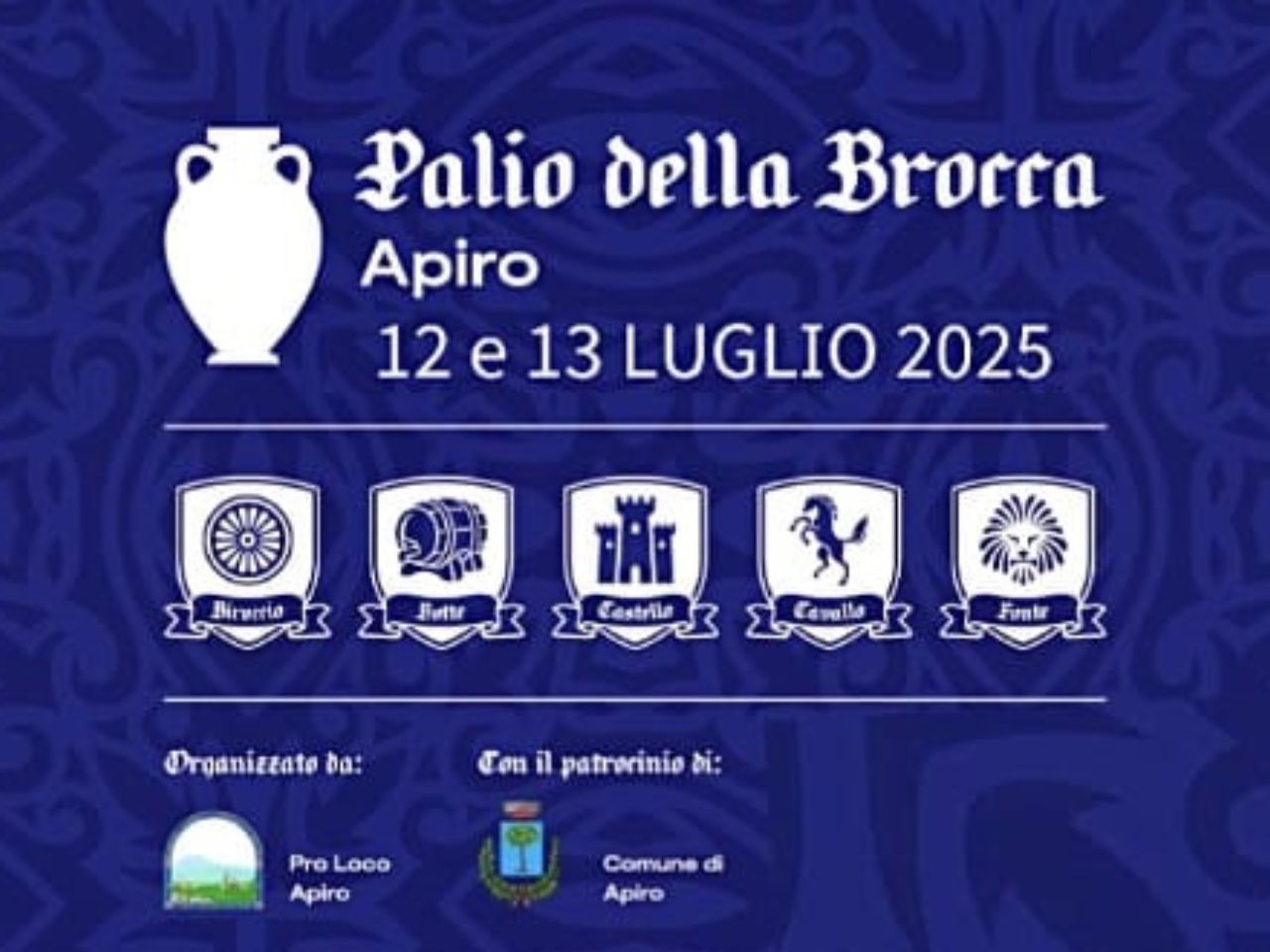 Apiro, il 12 e il 13 luglio torna il Palio della Brocca