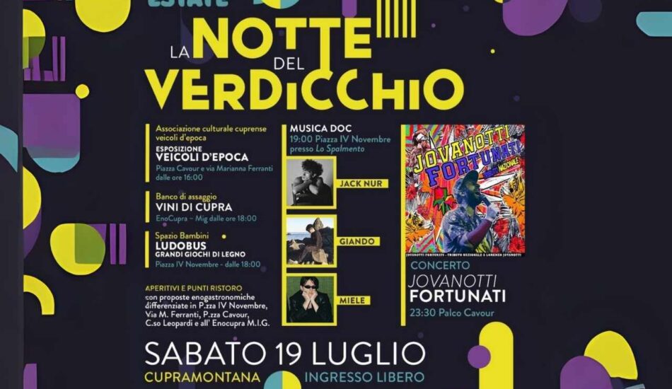 la notte del verdicchio cupramontana
