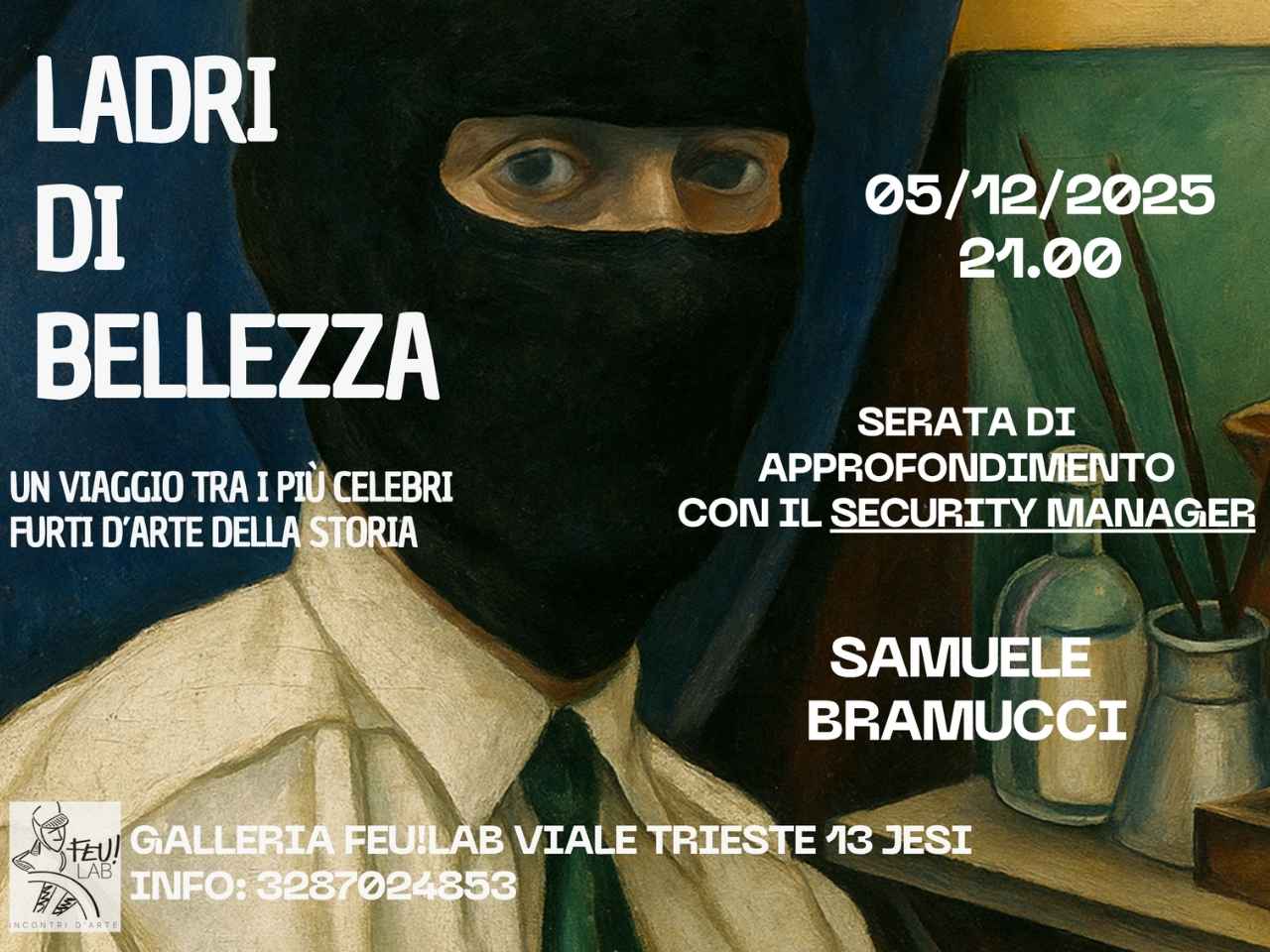 “Ladri di Bellezza”: a Jesi una serata dedicata ai grandi furti d’arte della storia