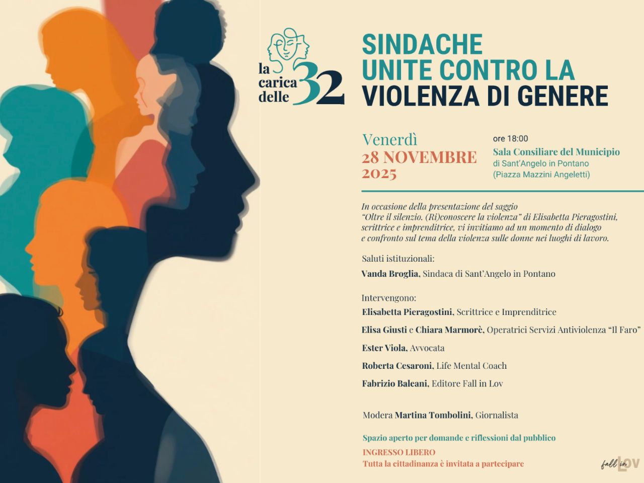Ritorna nel maceratese il talk per contrastare la violenza di genere