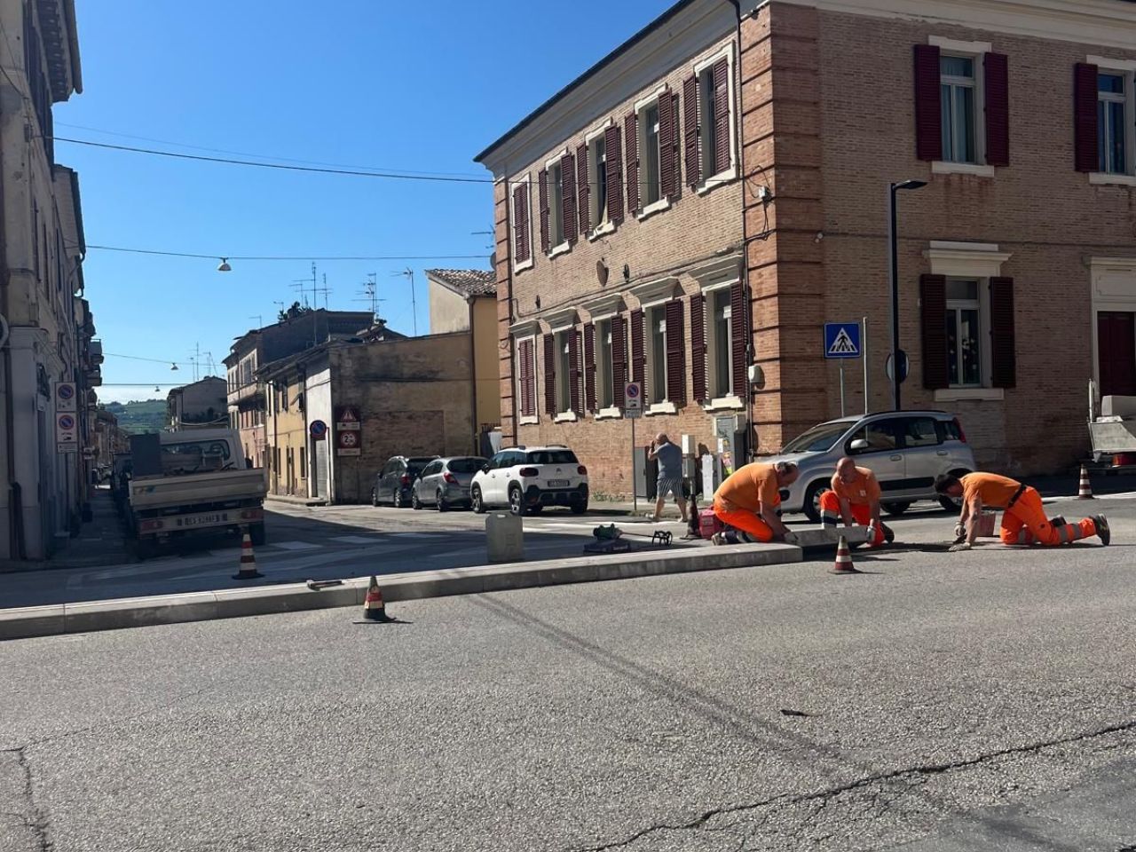 Jesi, lavori in Via Gallodoro