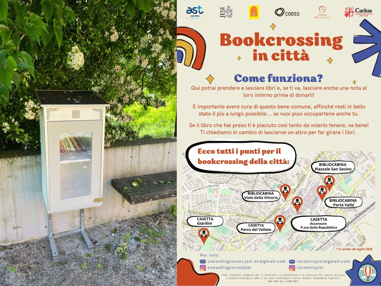 Jesi citt&agrave; che legge, due nuove casette per il bookcrossing