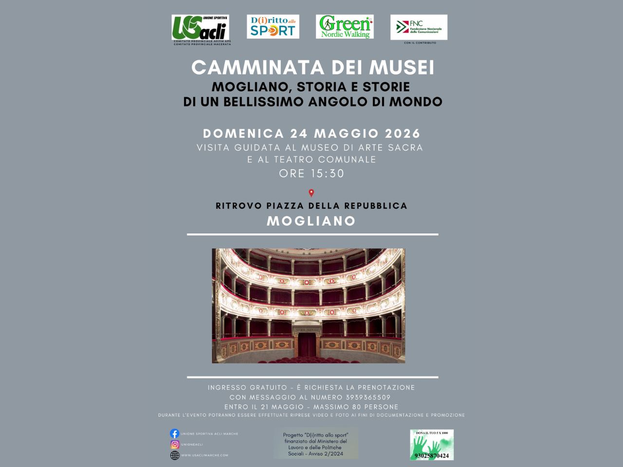 Alla scoperta di Mogliano: domenica 24 maggio torna la &ldquo;Camminata dei musei&rdquo;