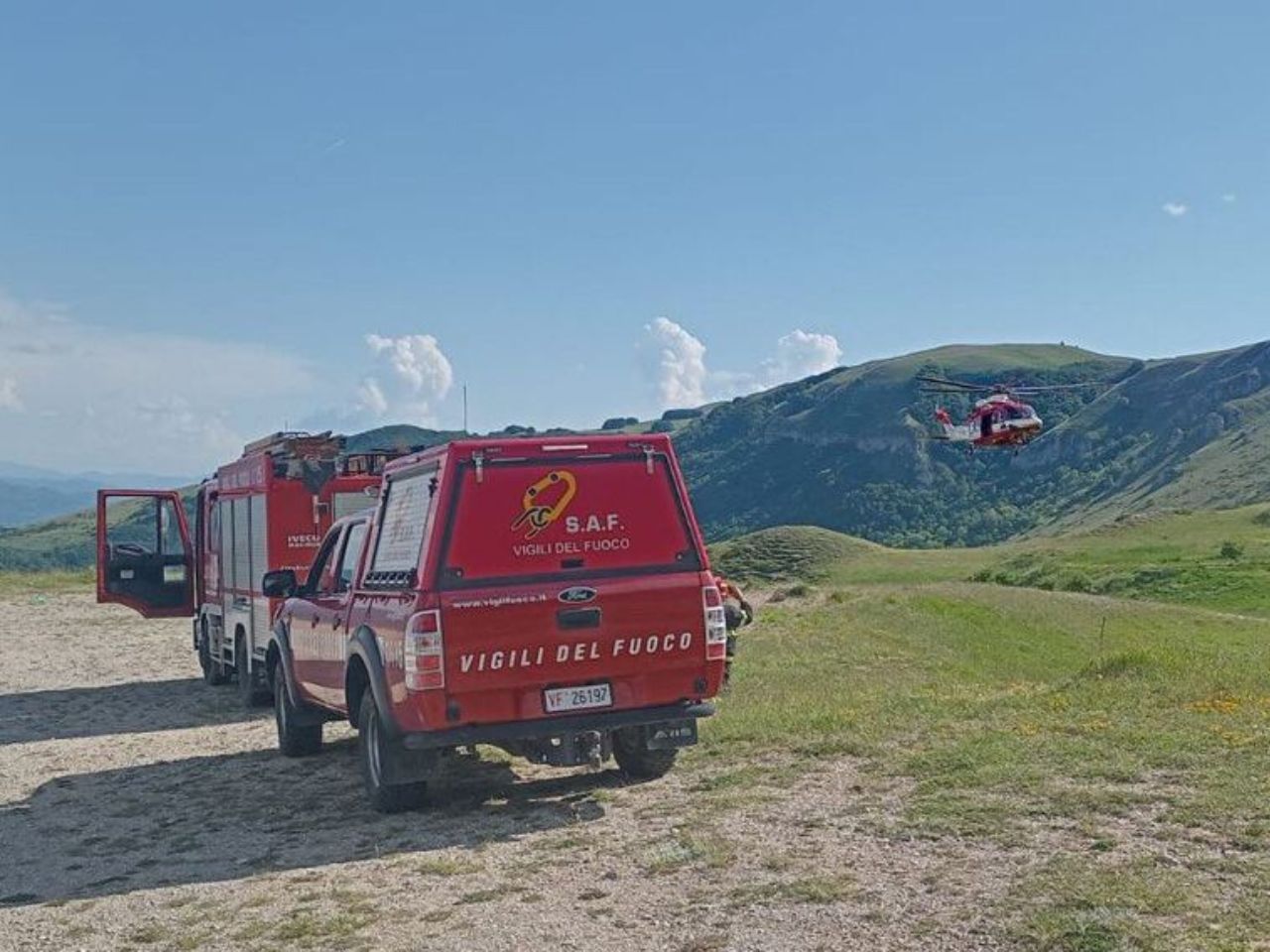 Paura sul Monte Vettore: tre escursionisti bloccati in parete