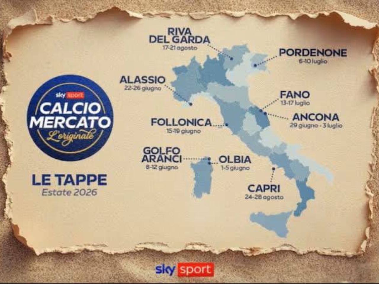 Calcio Mercato – L’Originale arriva ad Ancona: cinque serate live in Piazza del Plebiscito