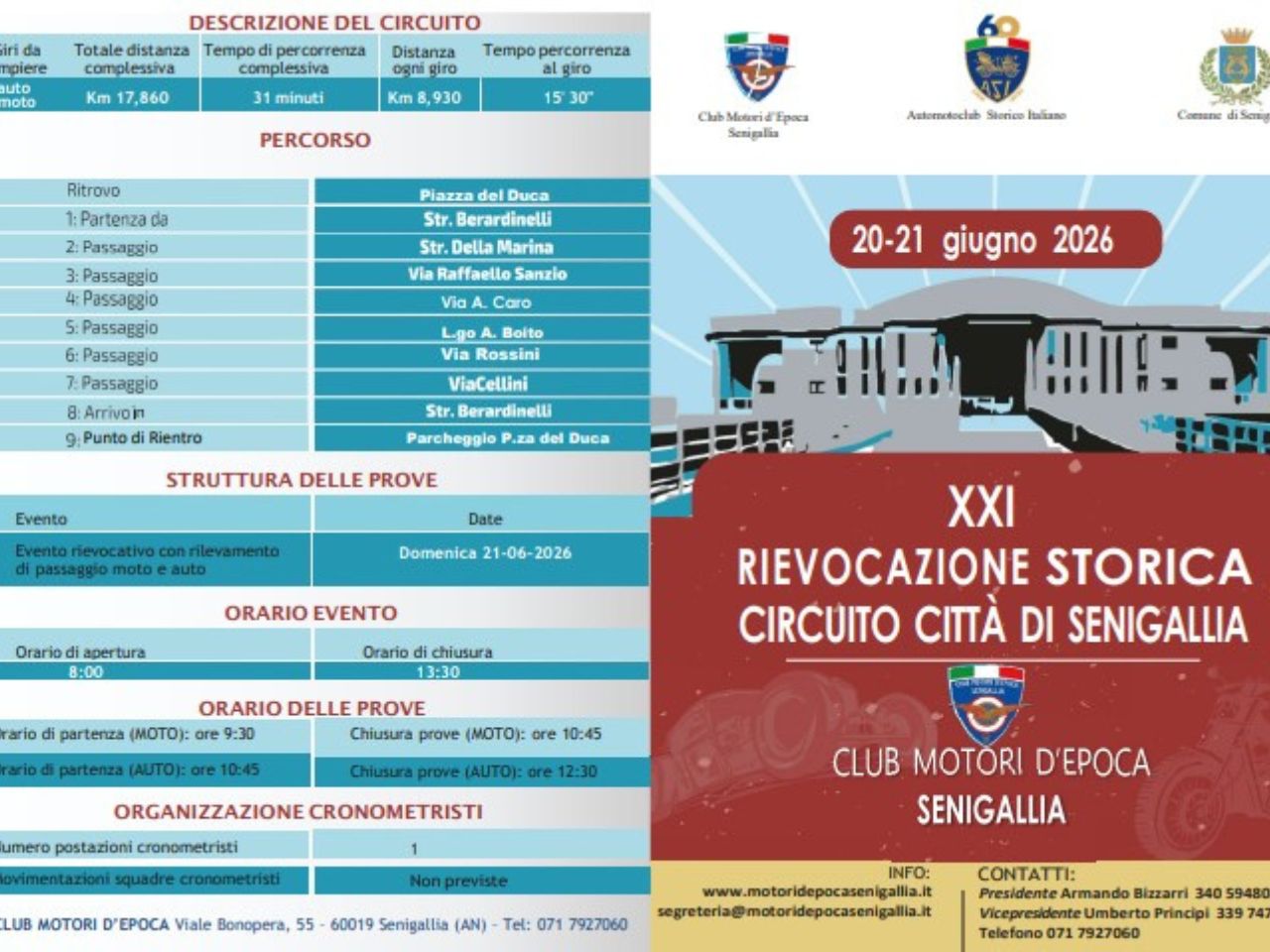 Senigallia torna indietro nel tempo con la XXI Rievocazione Storica del Circuito Citt&agrave; di Senigallia