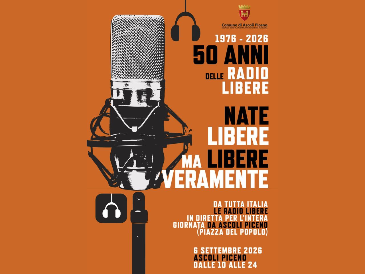 50 anni delle Radio Libere, il 6 settembre tutti in diretta dalle 10 alle 24 in Piazza del Popolo
