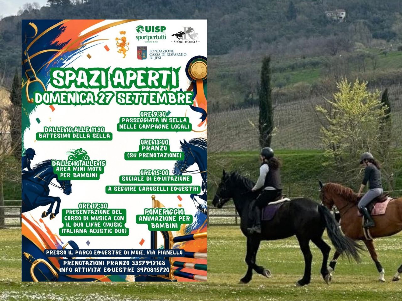 Cavalli, minimoto e musica: a Moie una domenica di &ldquo;Spazi Aperti&rdquo; per bambini, famiglie e appassionati