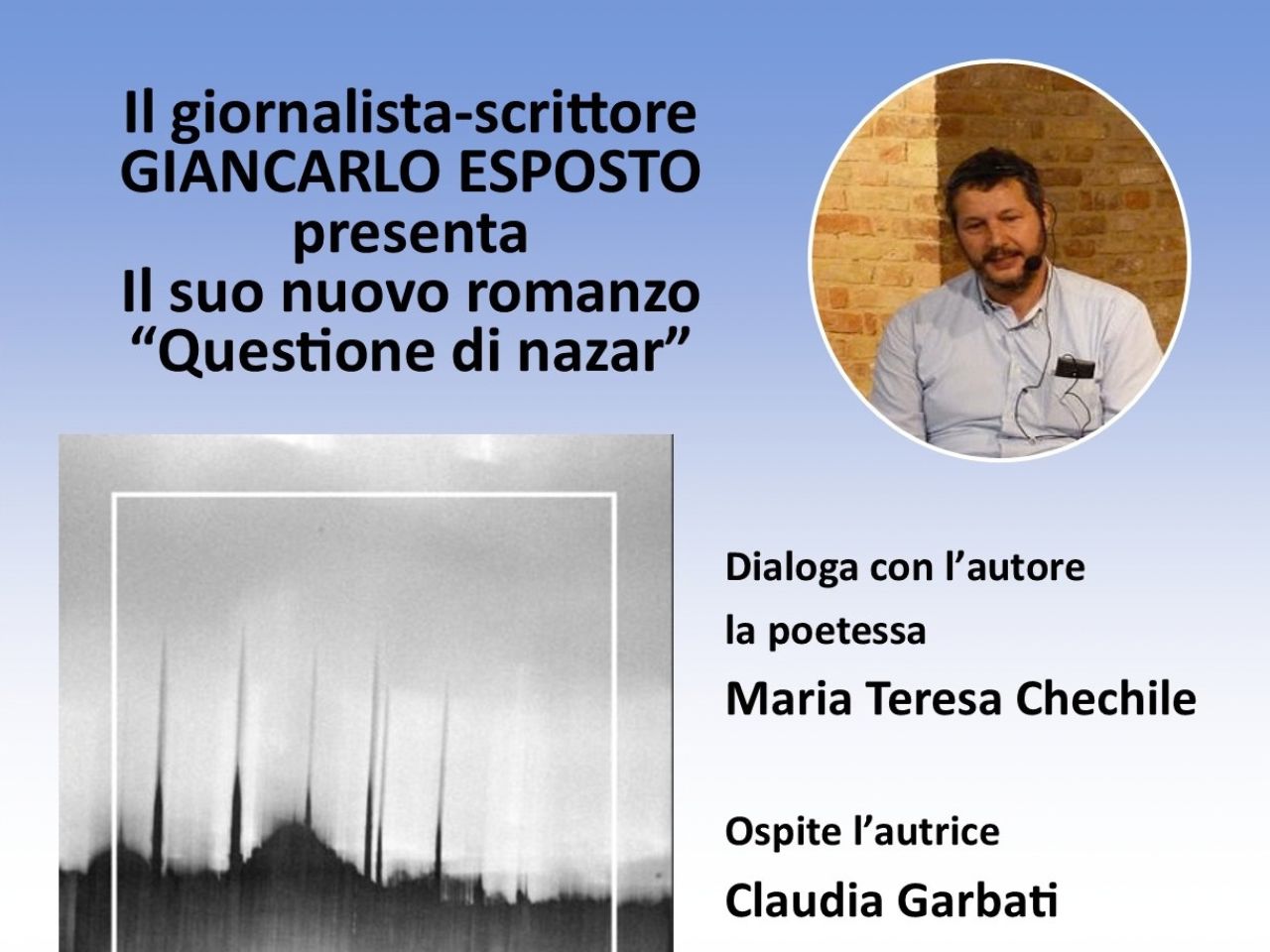 “Questione di nazar” il nuovo romanzo di Giancarlo Esposto