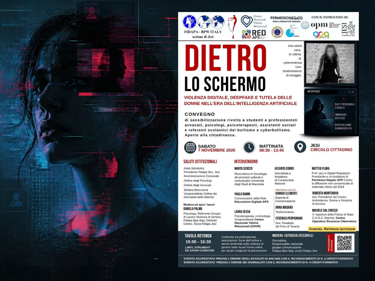 &ldquo;Dietro lo schermo&rdquo;, a Jesi un convegno mette al centro violenza digitale e deepfake