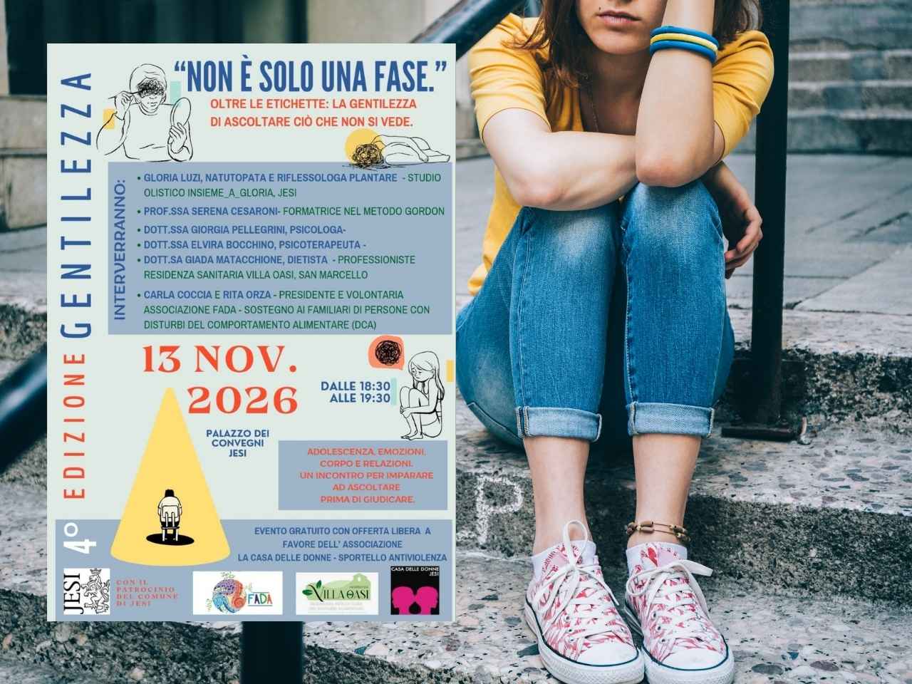 «Non è solo una fase»: a Jesi si parla di adolescenza e ascolto